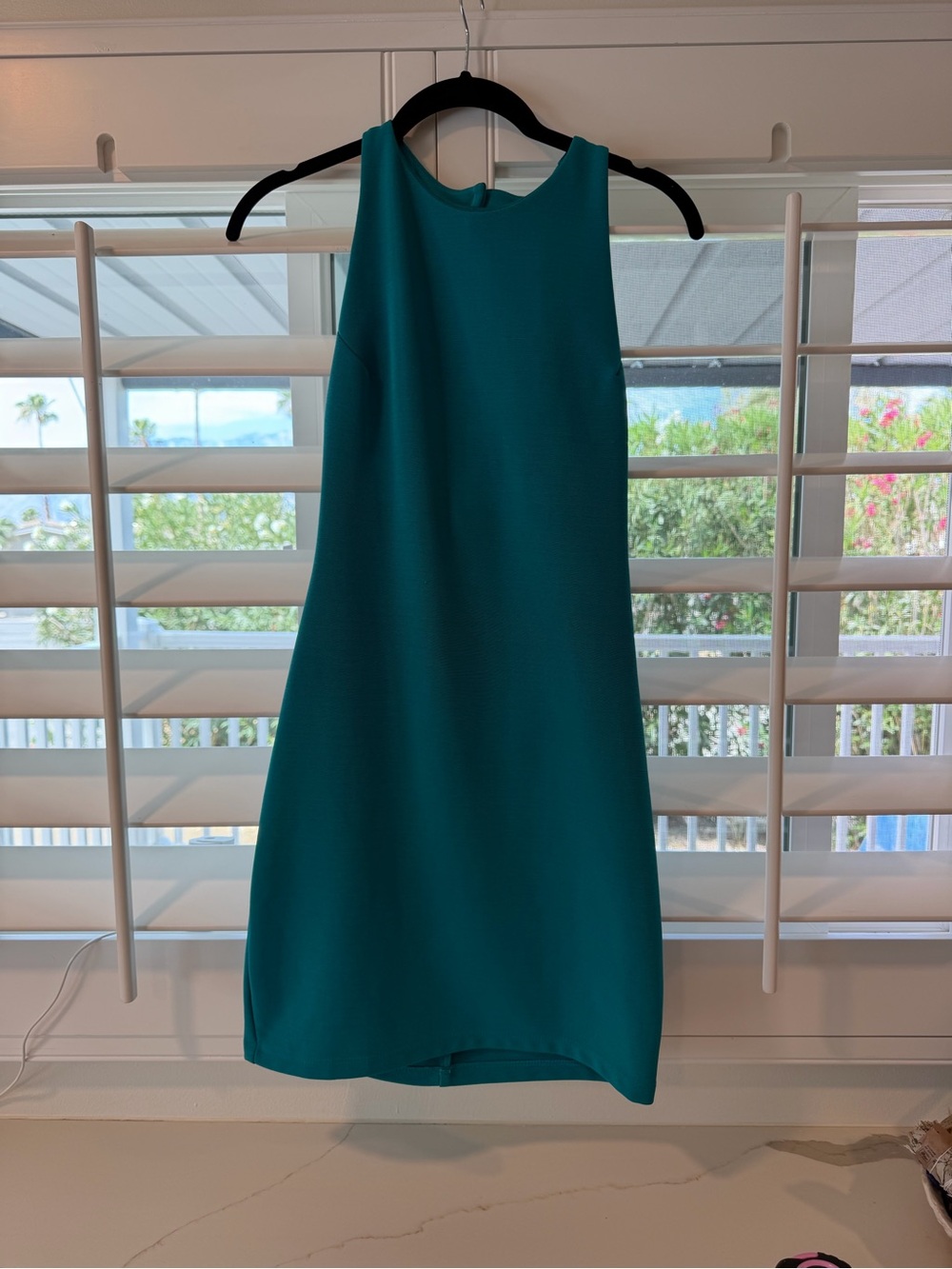 Vintage Teal Sleeveless Mini Dress
